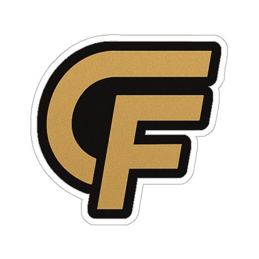 Gold CF Logo Die-Cut Sticker